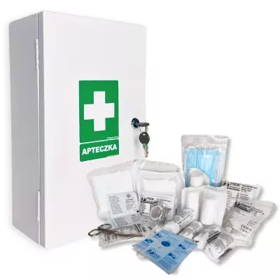 Apteczka metalowa 40 z wkładem DIN13164