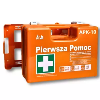 Apteczka walizkowa pomarańczowa mała APK-10 DIN13157 SUPER PLUS