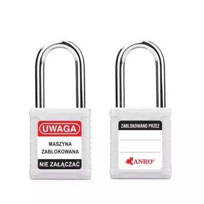 Kłódka lockout bezpieczna biała RK