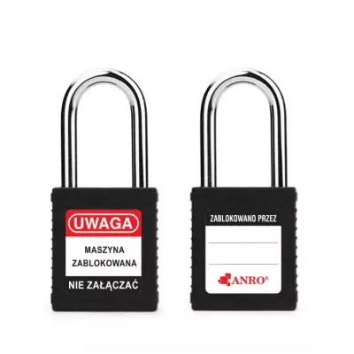 Kłódka lockout bezpieczna czarna RK