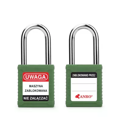 Kłódka lockout bezpieczna zielona RK