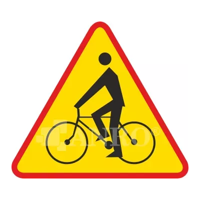 Znak drogowy A-24 Rowerzyści 