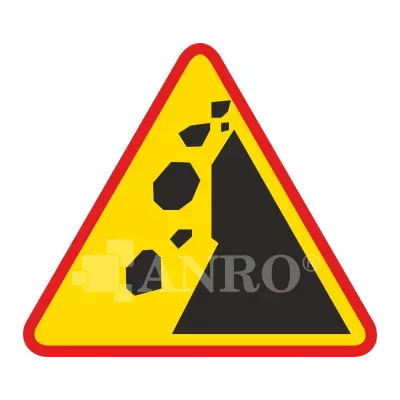 Znak drogowy A-25 Spadające odłamki 