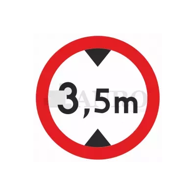 Znak drogowy B-16 Zakaz wjazdu pojazdów o wysokości ponad ... m