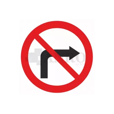 Znak drogowy B-22 Zakaz skręcania w prawo