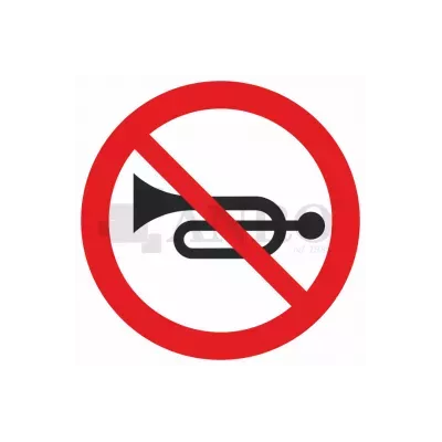 Znak drogowy B-29 Zakaz używania sygnałów dźwiękowych
