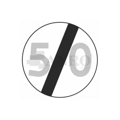 Znak drogowy B-34 Koniec ograniczenia prędkości