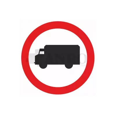 Znak drogowy B-5 Zakaz wjazdu samochodów ciężarowych