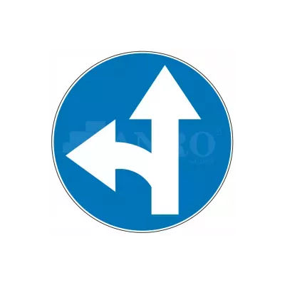 Znak drogowy C-7 Nakaz jazdy prosto lub w lewo 