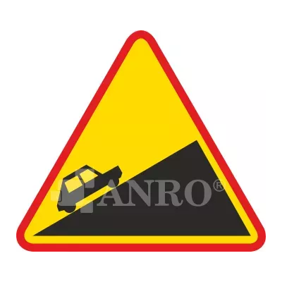 Znak drogowy A-23 Stromy podjazd 