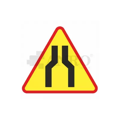 Znak drogowy A-12a Zwężenie jezdni dwustronne 