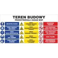 TABLICA TEREN BUDOWY Przestrzegaj zasad przestrzegaj zasad BHP OGÓLNA 