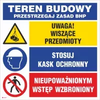 Przestrzegaj Zasad BHP UWAGA wiszące przedmioty i ciężki sprzęt, stosuj kask ochronny ,nieupoważnionym wstęp wzbroniony